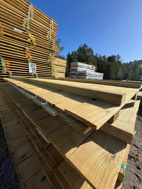 Pine Wood Fence Panel 6' tall, 8' Long - Pressure Treated