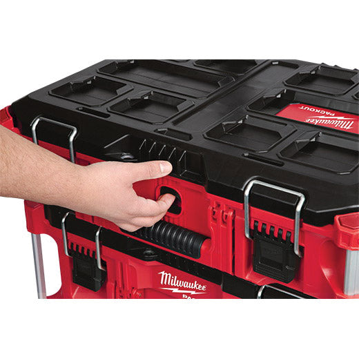 Milwaukee 48-22-8424 Tool Box, 75 lb, Plastic, Red, 22.1 in L x 16.1 in W x 6.6 in H Outside