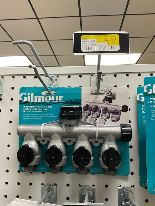 Gilmour Shut-Off Valve, 4 -Port/Way, Aluminum Body