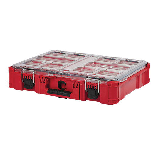 Milwaukee 48-22-8430 Organizer, 75 lb Capacity, 19.76 in L, 15 in W, 4.61 in H, 10-Compartment, Plastic, Red