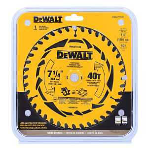 DEWALT Circular Saw Blade, 7-1/4 in Dia, 5/8 in Arbor, 24-Teeth, Applicable Materials: Wood, 1/PK