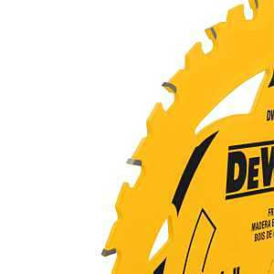 DEWALT DWA181424 Circular Saw Blade, 8-1/4 in Dia, 5/8 in Arbor, 24-Teeth, Tungsten Carbide Cutting Edge