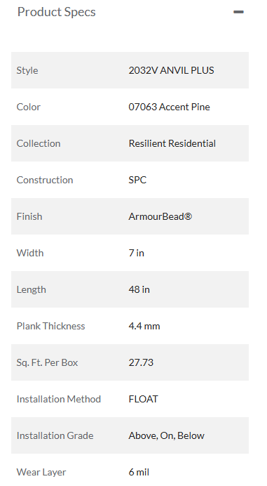 Accent Pine - Anvil Plus Flooring by Shaw