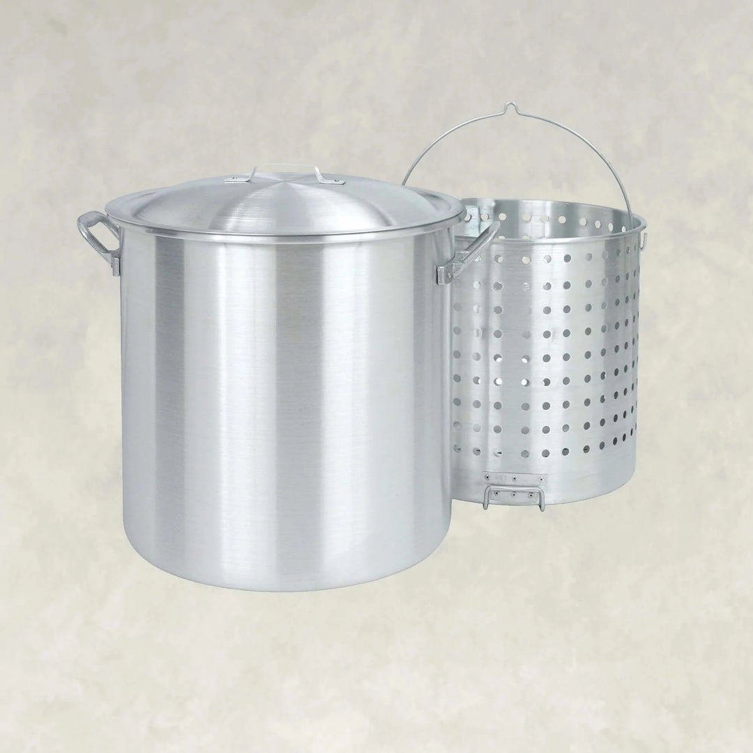 Bayou Classic 1200 Stock Pot, 120 qt Capacity, Aluminum